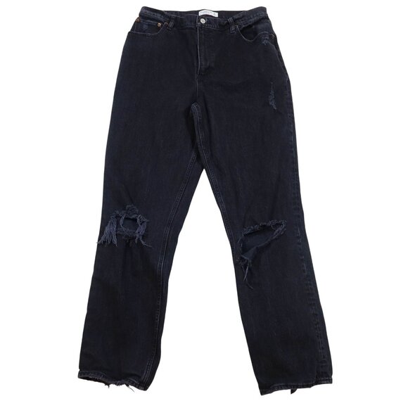 ABERCROMBIE & FITCH The 90s Straight Ultra High Rise Jeans Size 14L Curve Love - Picture 1 of 10